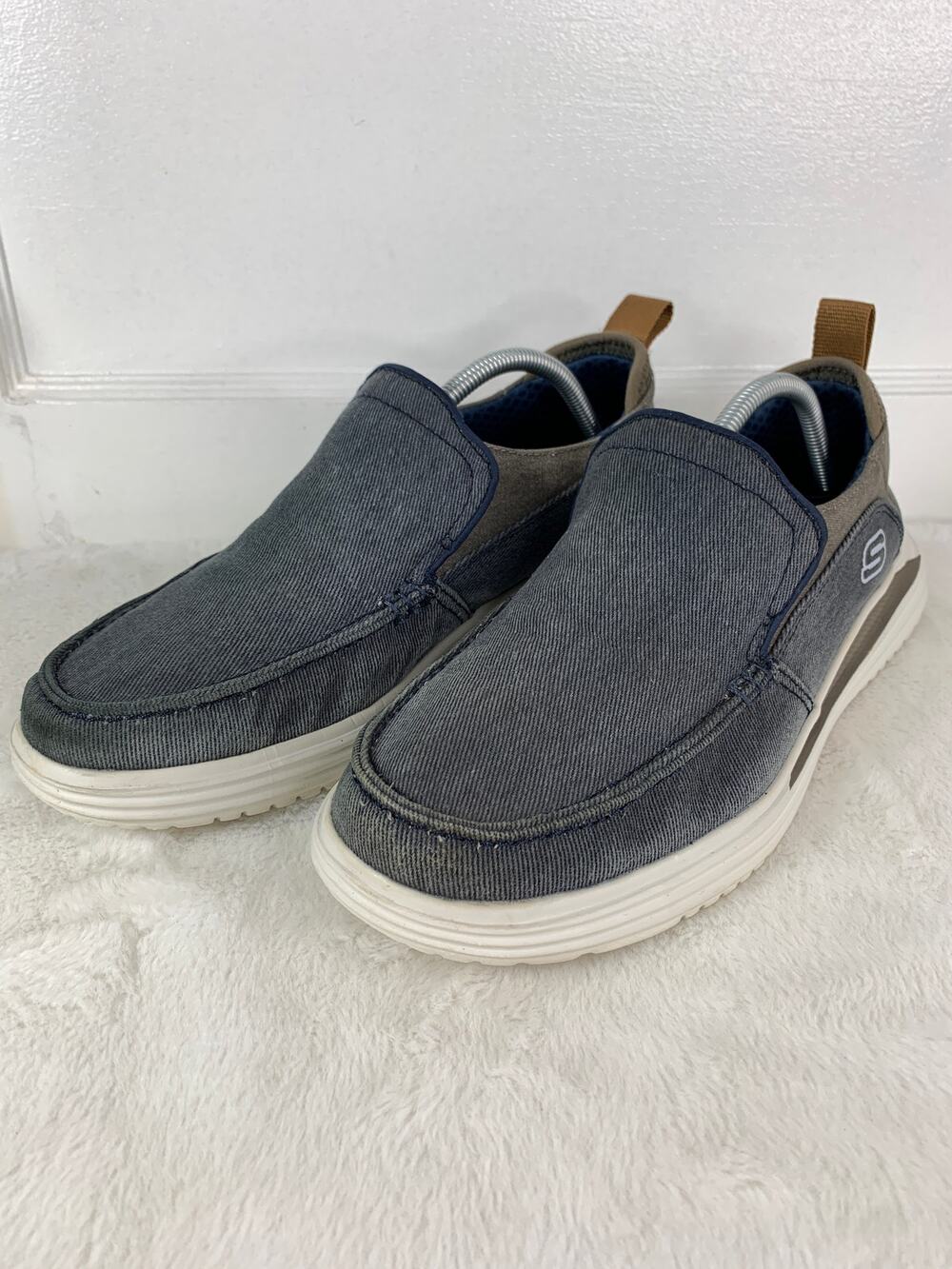 Skechers Men’s Proven Evers Slip On Size 10.5 Navy Casual Comfort Shoes